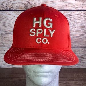 Mens Red Adjustable  Already Design Co Hat w/ Fort Worth’s HG Supply Co Logo